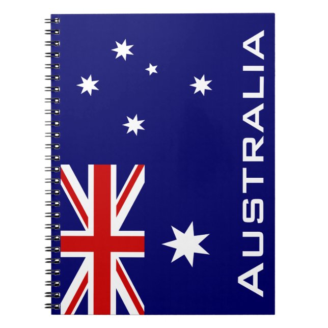 Caderno Espiral Bandeira da Austrália (Frente)