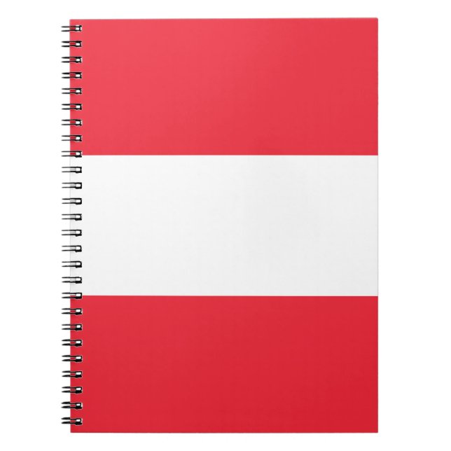 Caderno Espiral Bandeira da Áustria (Frente)