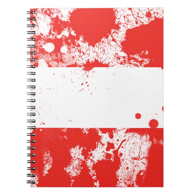 Caderno Espiral Bandeira da Áustria (Frente)