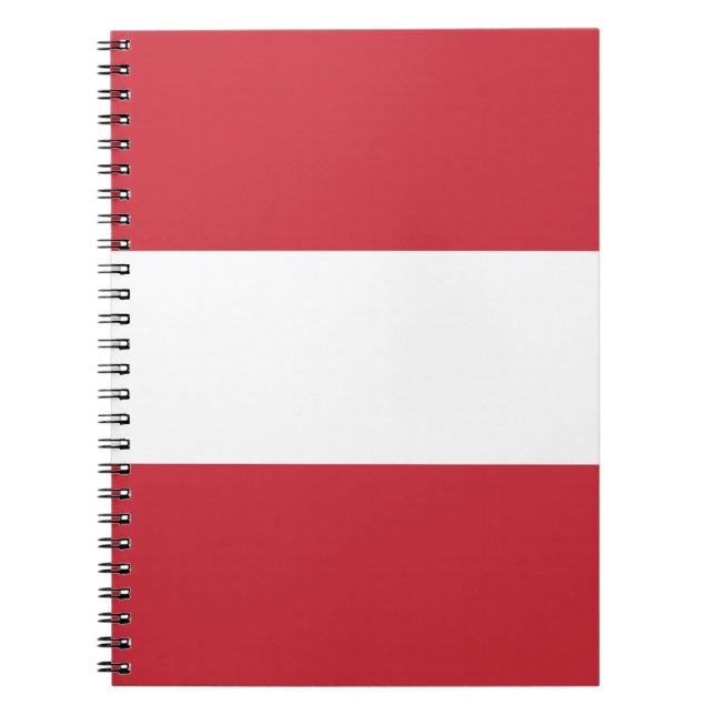 Caderno Espiral Bandeira da Áustria (Frente)