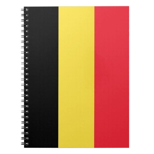 Caderno Espiral Bandeira da Bélgica (Frente)