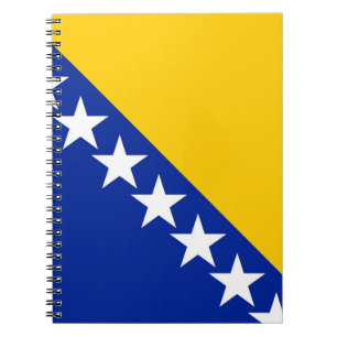 Caderno Espiral Bandeira da Bósnia e Herzegovina