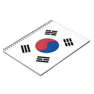 Caderno Espiral Bandeira da Coreia do Sul (ROK)