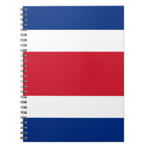 Caderno Espiral bandeira da Costa Rica