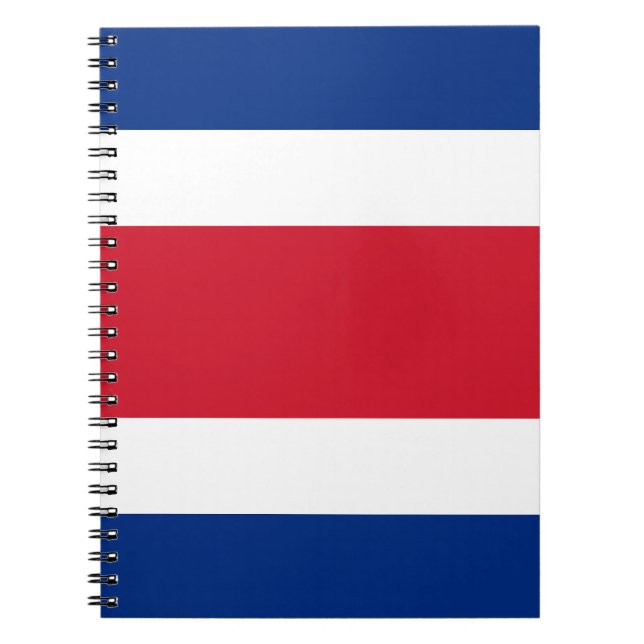 Caderno Espiral bandeira da Costa Rica (Frente)