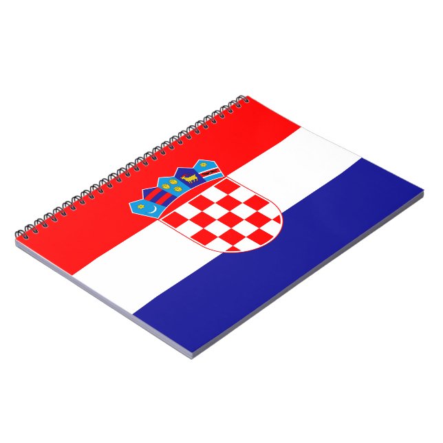 Caderno Espiral Bandeira da Croácia (Left Side)