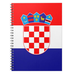 Caderno Espiral Bandeira da Croácia