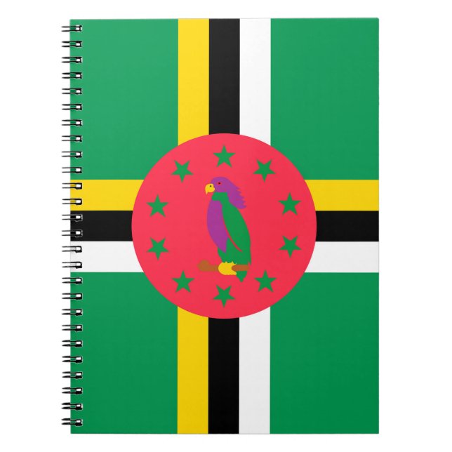 Caderno Espiral Bandeira da Domínica (Frente)