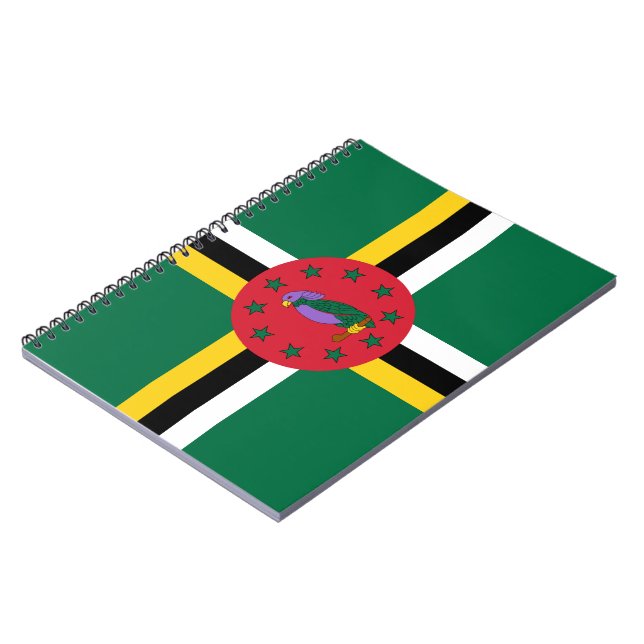 Caderno Espiral Bandeira da Domínica (Left Side)
