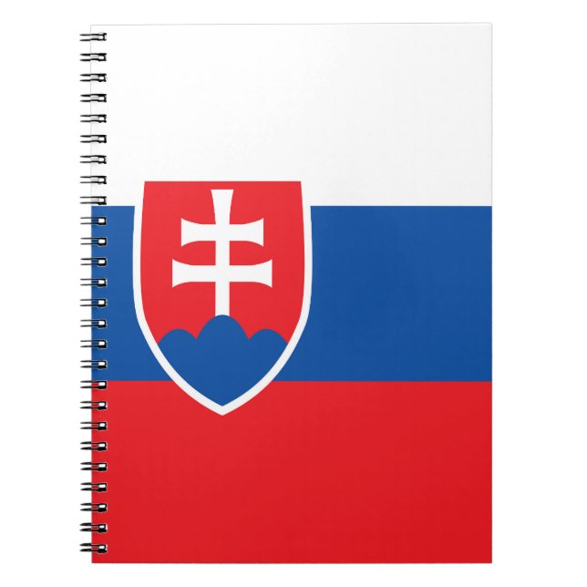 Caderno Espiral Bandeira da Eslováquia (Frente)