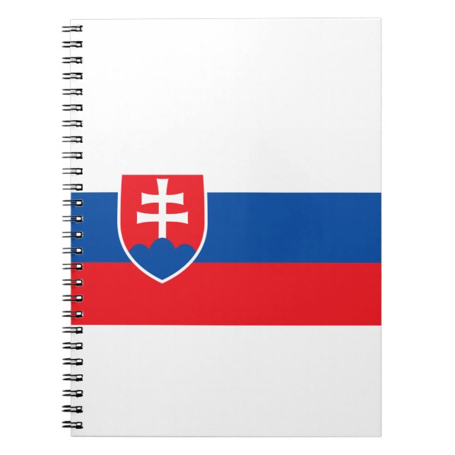 Caderno Espiral Bandeira da Eslováquia (Frente)