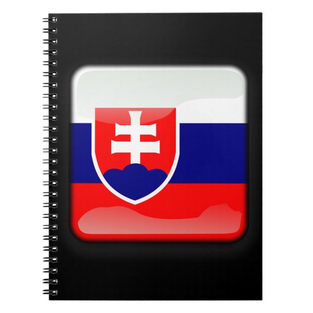Caderno Espiral Bandeira da Eslováquia (Frente)