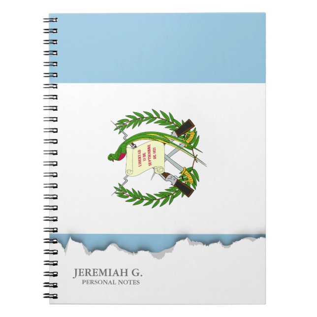 Caderno Espiral Bandeira da Guatamala (Frente)