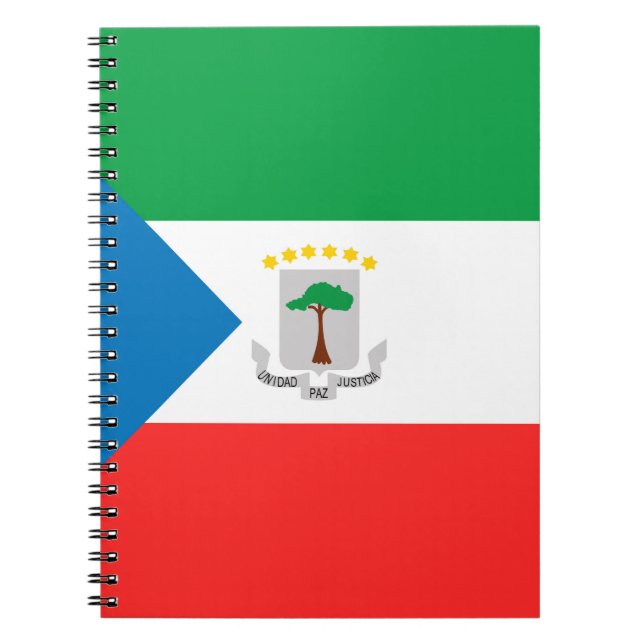 Caderno Espiral Bandeira da Guiné Equatorial (Frente)