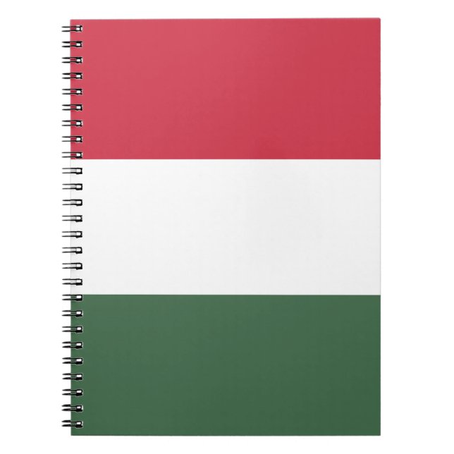 Caderno Espiral Bandeira da Hungria (Frente)