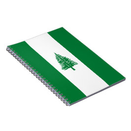 Caderno Espiral Bandeira da Ilha Norfolk