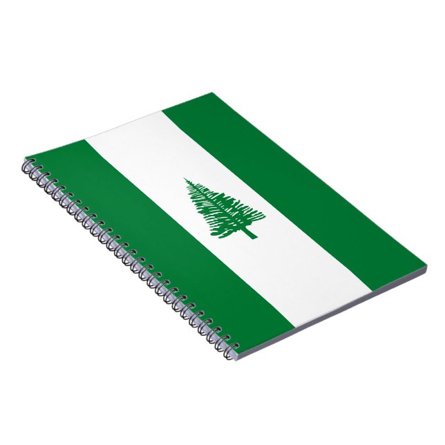 Caderno Espiral Bandeira da Ilha Norfolk (Lado Direito)