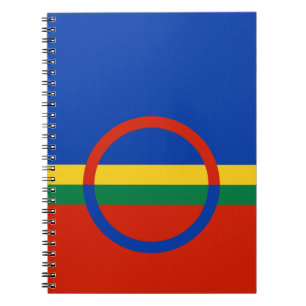 Caderno Espiral Bandeira da Lapónia (Natal) (Sami) (Laplander)