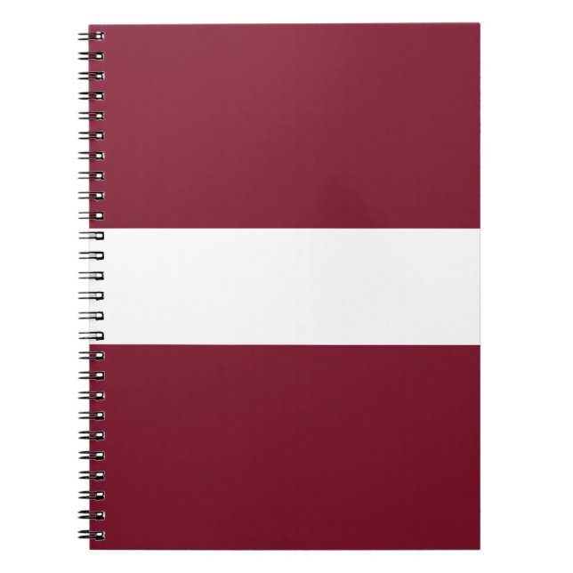 Caderno Espiral Bandeira da Letónia (Frente)