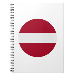 Caderno Espiral Bandeira da Letónia
