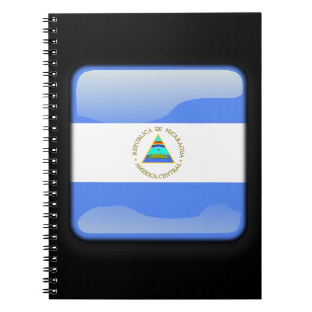 Caderno Espiral Bandeira da Nicarágua (Frente)