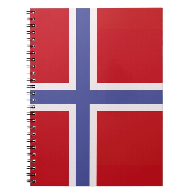 Caderno Espiral Bandeira da Noruega (Frente)