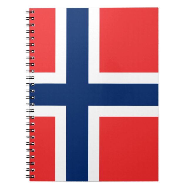Caderno Espiral Bandeira da Noruega (Frente)