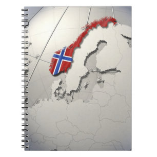 Caderno Espiral Bandeira da Noruega