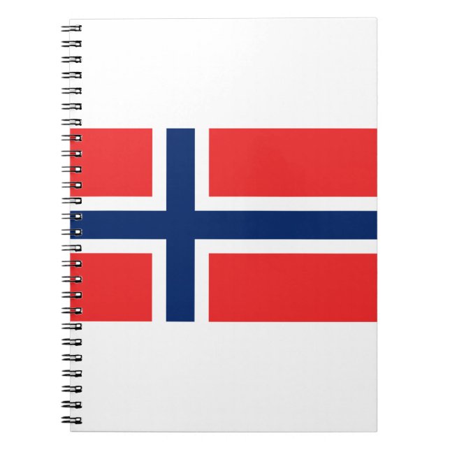 Caderno Espiral Bandeira da Noruega (Frente)