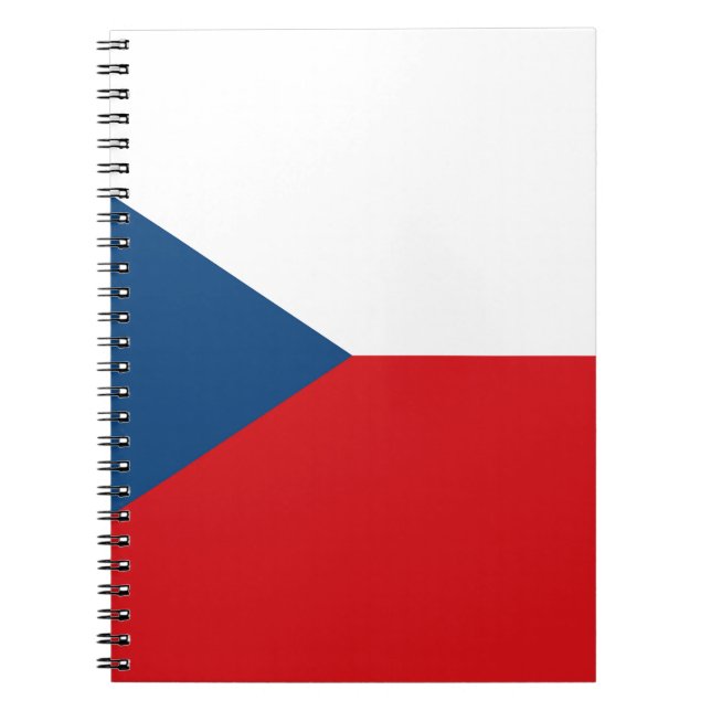 Caderno Espiral Bandeira da República Checa (Frente)