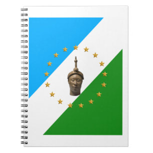 Caderno Espiral Bandeira da República de Oduduwa Nação Yoruba