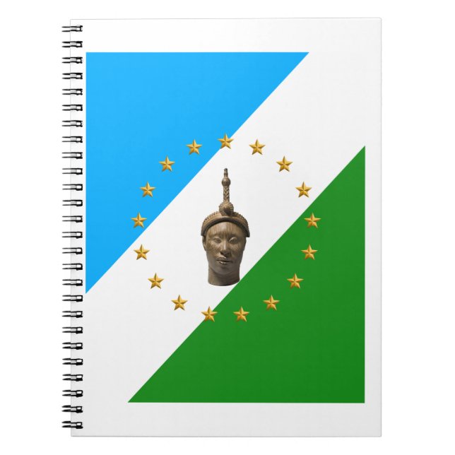 Caderno Espiral Bandeira da República de Oduduwa | Nação Yoruba (Frente)