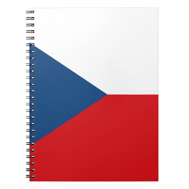 Caderno Espiral Bandeira da República Tcheca (Frente)