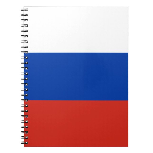 Caderno Espiral Bandeira da Rússia (Frente)