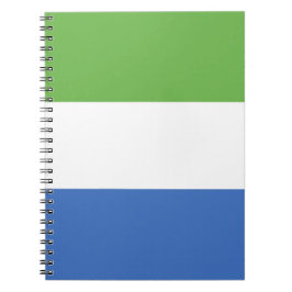 Caderno Espiral bandeira da Serra Leoa
