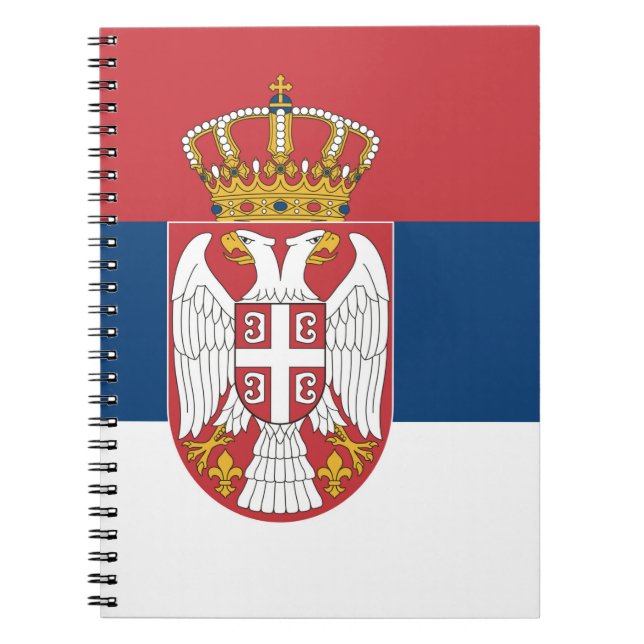 Caderno Espiral Bandeira da Sérvia (Frente)