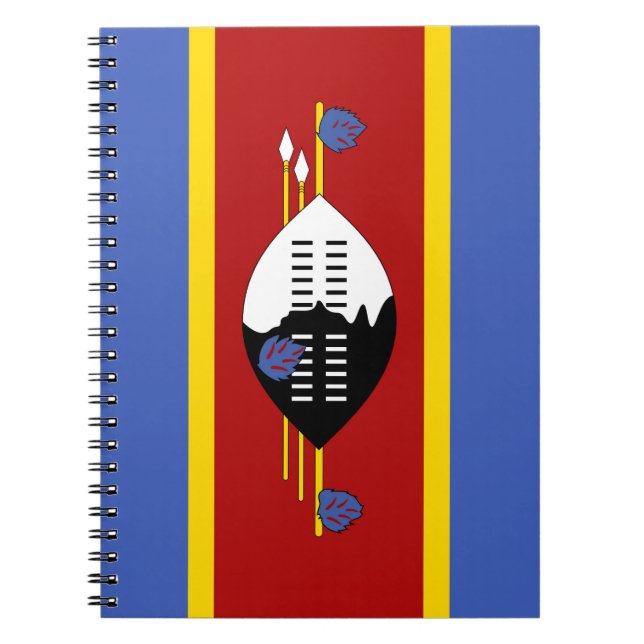 Caderno Espiral Bandeira da Suazilândia (Frente)