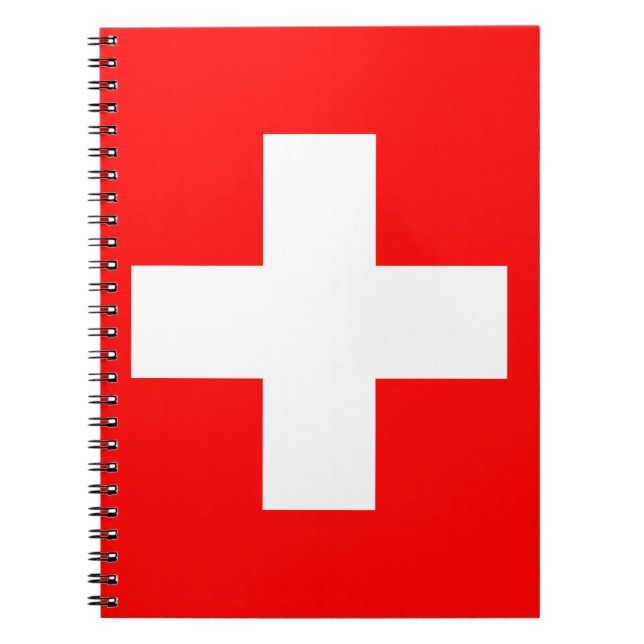 Caderno Espiral Bandeira da Suíça (Frente)