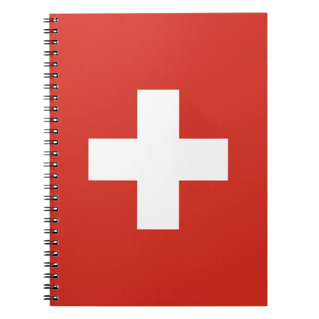 Caderno Espiral Bandeira da suiça (Frente)