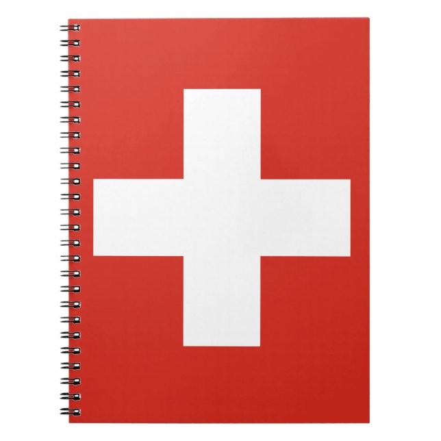 Caderno Espiral Bandeira da Suiça (Frente)