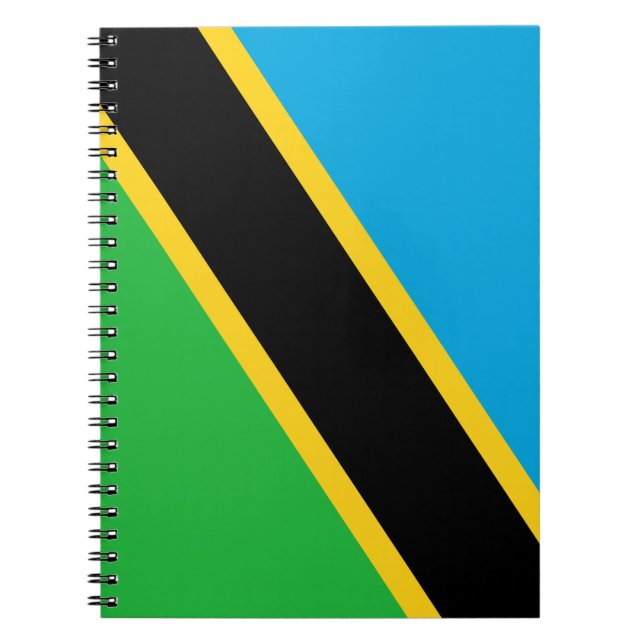 Caderno Espiral Bandeira da Tanzânia (Frente)