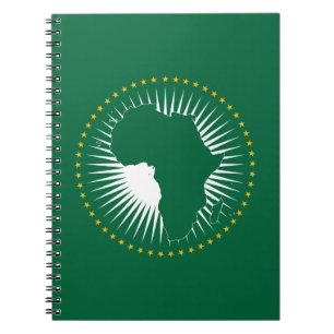 Caderno Espiral Bandeira da União Africana