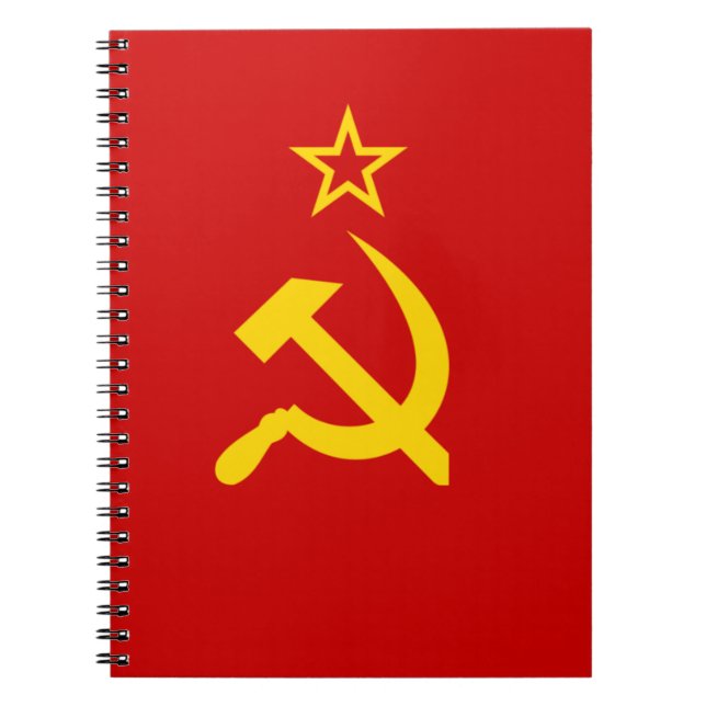 Caderno Espiral Bandeira da União Soviética (Frente)