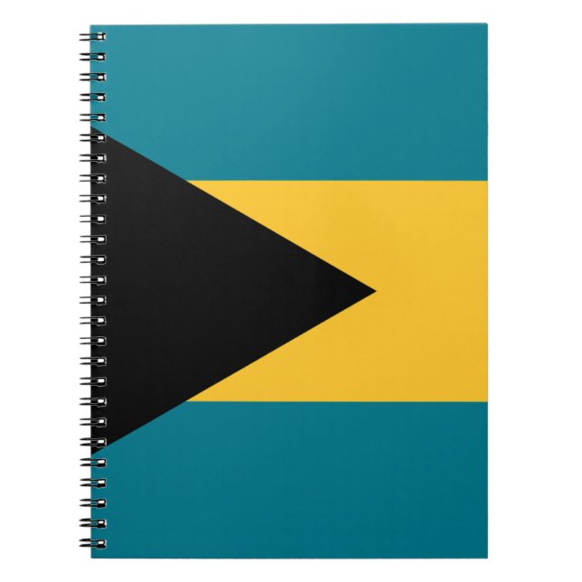 Caderno Espiral Bandeira das Bahamas (Frente)