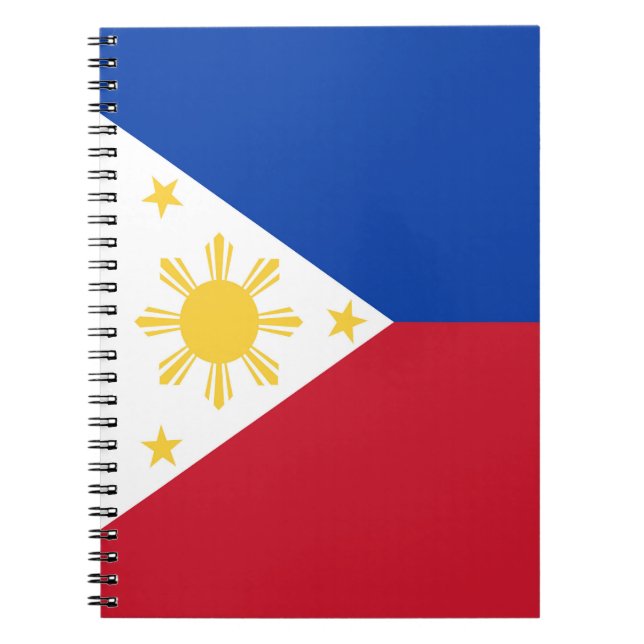 Caderno Espiral Bandeira das Filipinas (Frente)