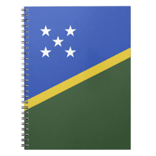 Caderno Espiral bandeira das Ilhas Salomão
