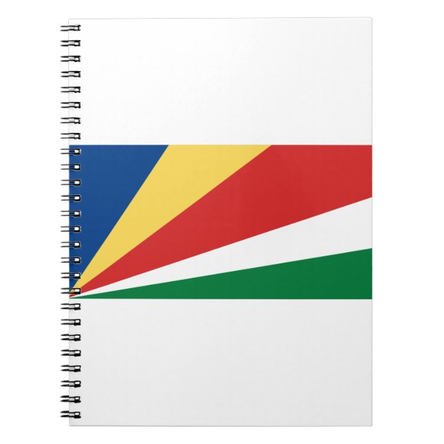 Caderno Espiral Bandeira das Seychelles (Frente)
