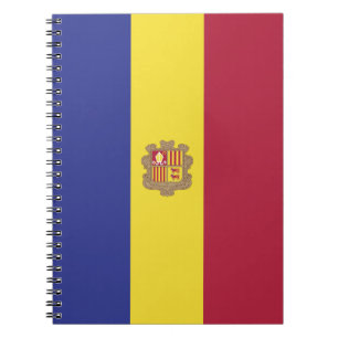 Caderno Espiral Bandeira de Andorra