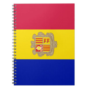 Caderno Espiral Bandeira de Andorra