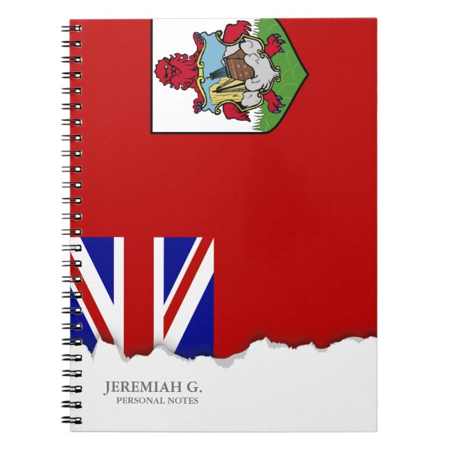 Caderno Espiral Bandeira de Bermuda (Frente)